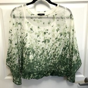 Alfani long sleeve floral blouse